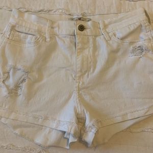 White High Waisted Shorts